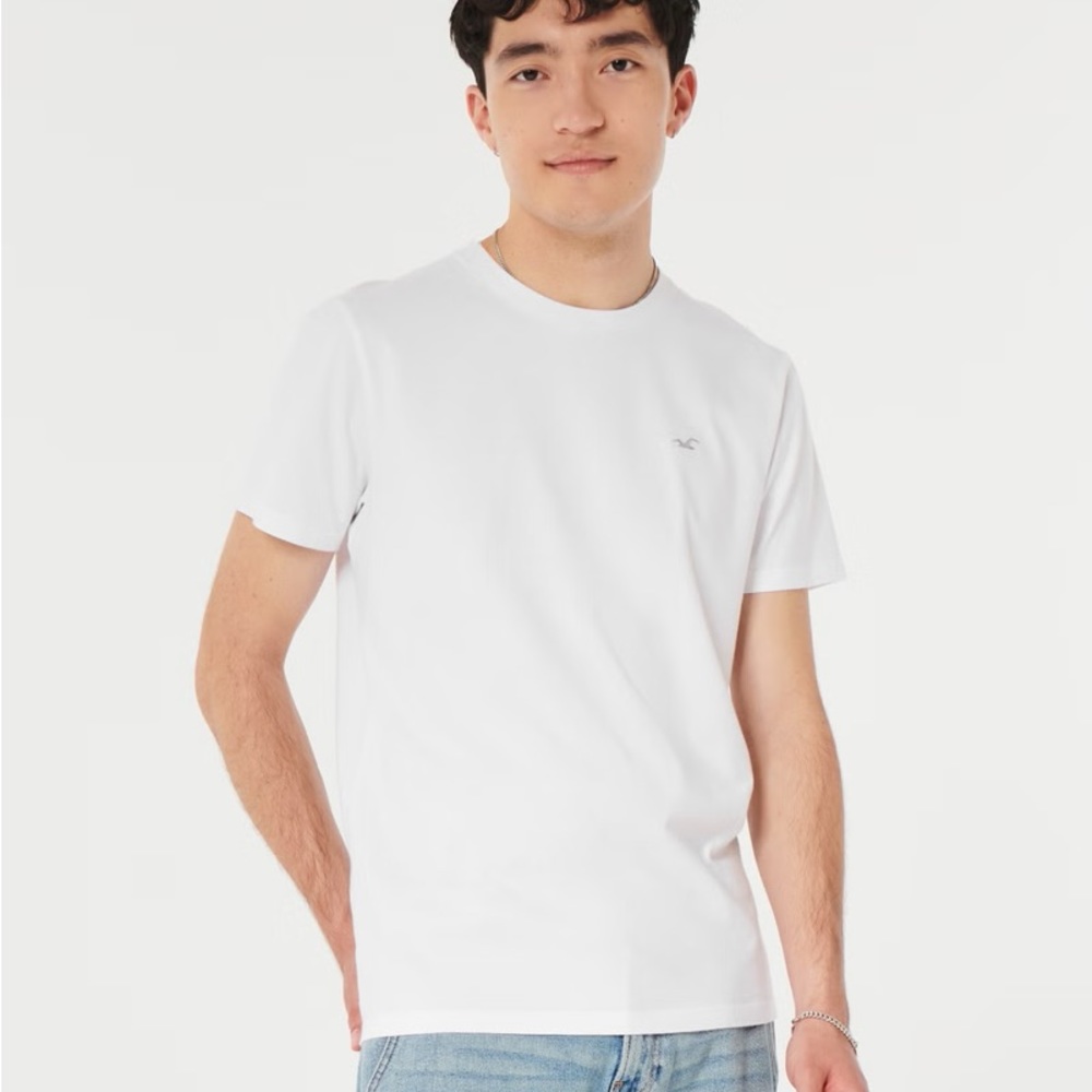 Hollister - White Icon Crew Must-Have Collection Short Sleeve Tee